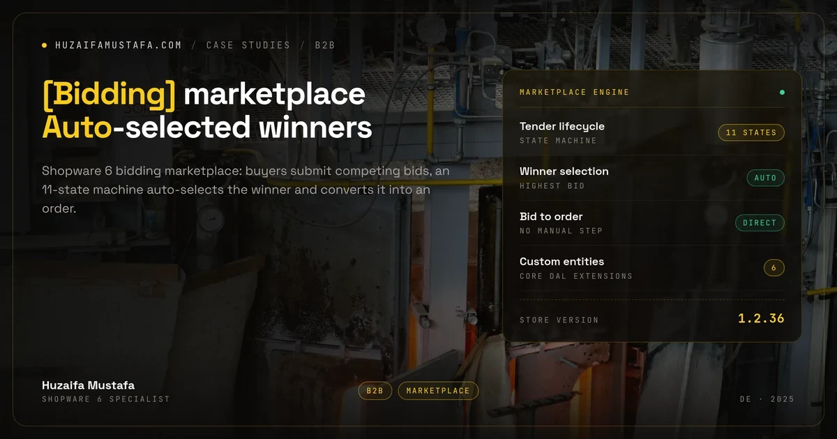 B2B bidding marketplace case study cover