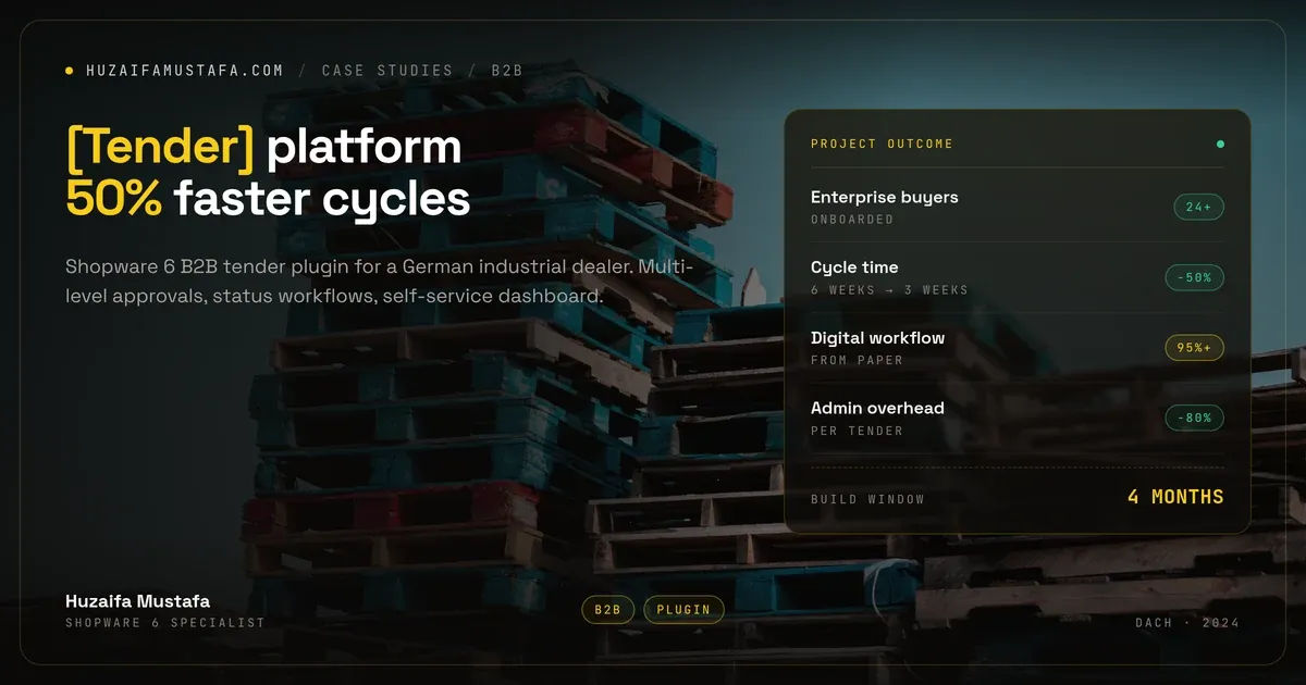 Industrial tender platform case study cover